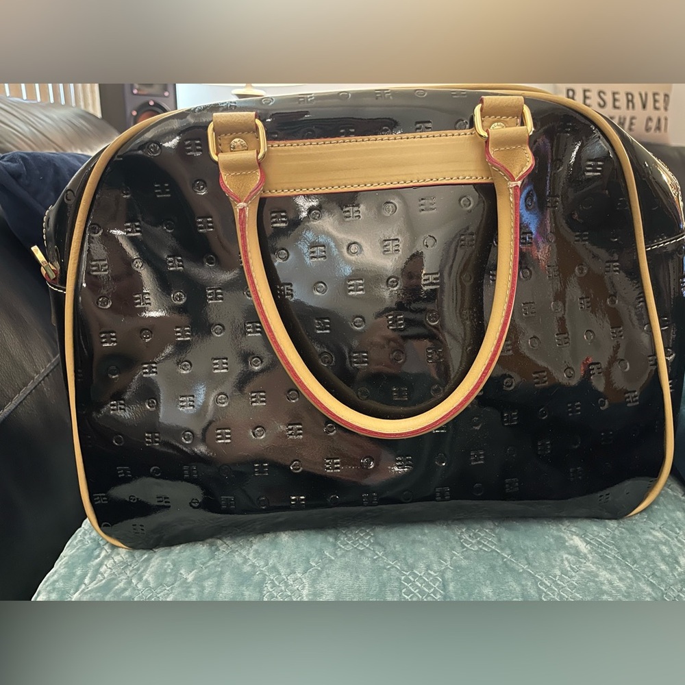 Arcadia Genuine black Patent Leather bag